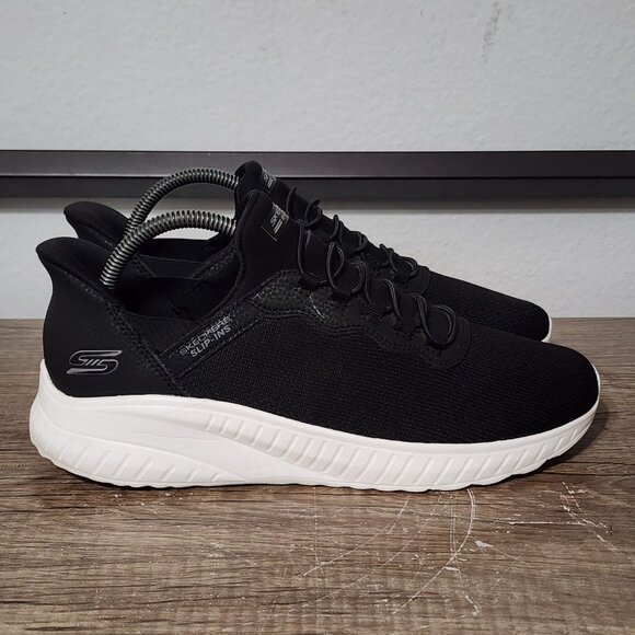 Skechers Slip-Ins Bobs Sport Squad Chaos Women's Hands Free Shoes Size 9.5 Black - Picture 3 of 9